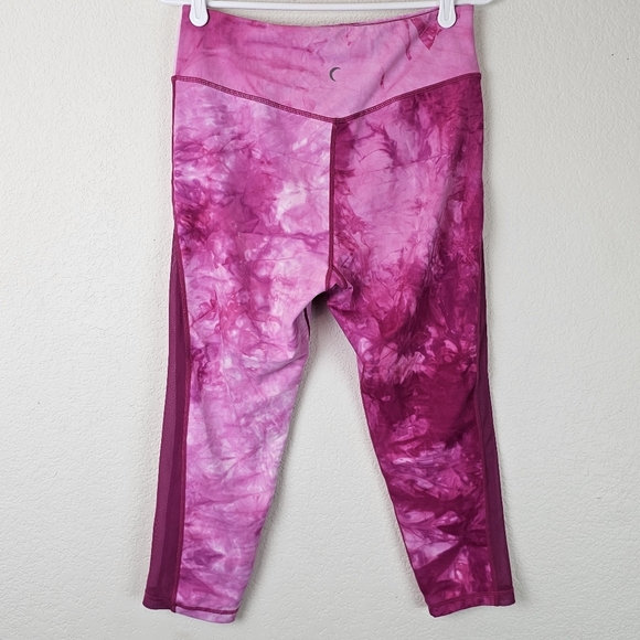 ZYIA Active Tie Dye Fuchsia Hendrix Mesh Light N Tight High Leggings Size 12 - Picture 3 of 14